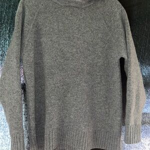 Madewell Heather Gray Knit Pullover cashmere and wool blend